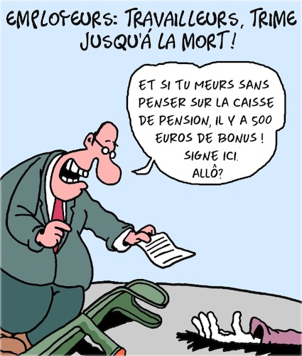 Cartoon: Pension (medium) by Karsten Schley tagged employeurs,travailleurs,argent,pension,politiques,societe,mort,employeurs,travailleurs,argent,pension,politiques,societe,mort