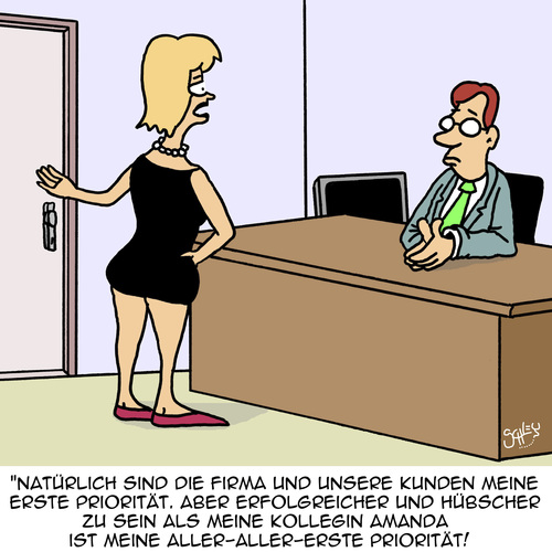 Cartoon: Prioritäten (medium) by Karsten Schley tagged jobs,business,karriere,frauen,büro,eifersucht,prioritäten,kunden,jobs,business,karriere,frauen,büro,eifersucht,prioritäten,kunden