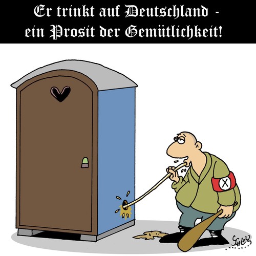 Cartoon: Prosit!! (medium) by Karsten Schley tagged neonazis,deutschland,demokratie,politik,bildung,pegida,afd,trinken,neonazis,deutschland,demokratie,politik,bildung,pegida,afd,trinken