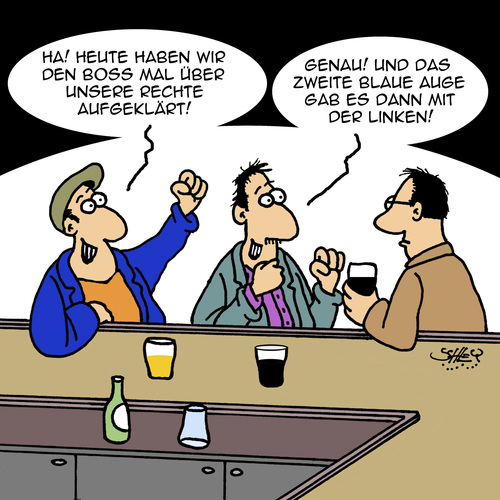 Cartoon: Recht so! (medium) by Karsten Schley tagged arbeit,arbeitnehmerrechte,arbeitgeber,gewerkschaften,arbeitskampf,wirtschaft,business,vorgesetzte,arbeit,arbeitnehmerrechte,arbeitgeber,gewerkschaften,arbeitskampf,wirtschaft,business,vorgesetzte