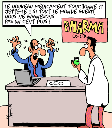 Cartoon: Sante (medium) by Karsten Schley tagged sante,pharma,recherche,profits,medicaments,economie,societe,sante,pharma,recherche,profits,medicaments,economie,societe