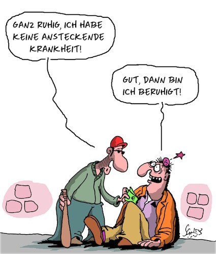 Cartoon: Sehr beruhigend (medium) by Karsten Schley tagged corona,krankheiten,infektionen,kriminalität,trost,verbrechen,gesellschaft,gesundheit,corona,krankheiten,infektionen,kriminalität,trost,verbrechen,gesellschaft,gesundheit