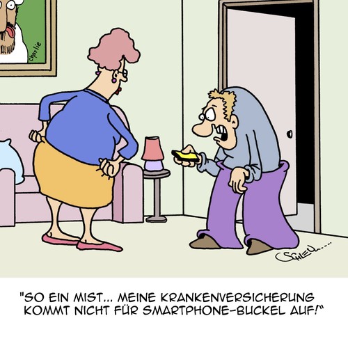 Cartoon: Smartphones sind GEFÄHRLICH!!! (medium) by Karsten Schley tagged smartphones,kommunikation,technik,gesundheit,männer,frauen,gesellschaft,deutschland,krankenversicherung,smartphones,kommunikation,technik,gesundheit,männer,frauen,gesellschaft,deutschland,krankenversicherung