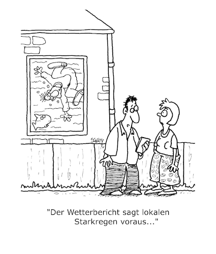 Cartoon: Starkregen (medium) by Karsten Schley tagged wetter,klima,wettervorhersage,natur,lokales,medien,meteorologie,wissenschaft,gesellschaft,wetter,klima,wettervorhersage,natur,lokales,medien,meteorologie,wissenschaft,gesellschaft