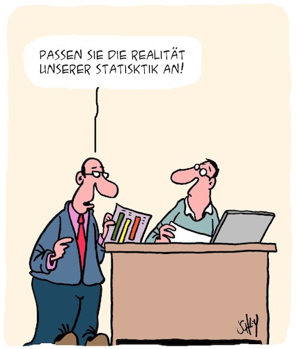 Cartoon: Statistik (medium) by Karsten Schley tagged statistiken,fälschungen,industrie,wirtschaft,business,politik,büro,arbeitgeber,arbeitnehmer,gesellschaft,statistiken,fälschungen,industrie,wirtschaft,business,politik,büro,arbeitgeber,arbeitnehmer,gesellschaft