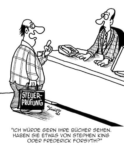 Cartoon: Steuerprüfung!! (medium) by Karsten Schley tagged wirtschaft,business,steuern,politik,finanzen,steuerprüfung,bücher,literatur,kultur,unterhaltung,gesellschaft,wirtschaft,business,steuern,politik,finanzen,steuerprüfung,bücher,literatur,kultur,unterhaltung,gesellschaft