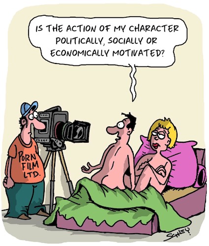 Cartoon: The Art of Acting (medium) by Karsten Schley tagged actors,films,pornography,entertainment,motivation,characters,drama,media,professions,actors,films,pornography,entertainment,sex,motivation,characters,drama,media,professions