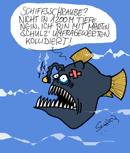 Cartoon: Tiefstpunkt (medium) by Karsten Schley tagged wahl,spd,deutschland,schulz,umfragen,politik,beliebtheit,inhalte,aussagen,gesellschaft,wahl,spd,deutschland,schulz,umfragen,politik,beliebtheit,inhalte,aussagen,gesellschaft