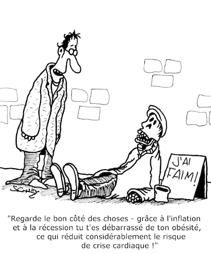 Cartoon: Tout ira bien ! (medium) by Karsten Schley tagged economie,inflation,obesite,recession,faim,chomage,pauvrete,politique,societe,economie,inflation,obesite,recession,faim,chomage,pauvrete,politique,societe
