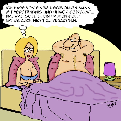 Cartoon: Traumhaft (medium) by Karsten Schley tagged dating,beziehungen,männer,frauen,liebe,hoffnung,träume,realität,kompromisse,geld,dating,beziehungen,männer,frauen,liebe,sex,hoffnung,träume,realität,kompromisse,geld