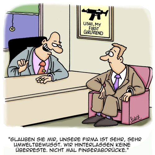 Cartoon: Umweltbewusstsein tut Not!!! (medium) by Karsten Schley tagged umwelt,umweltbewusstsein,verbrechen,kriminalität,business,umwelt,umweltbewusstsein,verbrechen,kriminalität,business