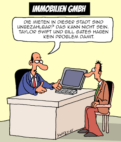 Cartoon: Unbezahlbare Mieten? (medium) by Karsten Schley tagged mieten,immobilien,wohnen,mietpreise,mietenspiegel,einkommen,lebenshaltungskosten,soziales,wirtschaft,gesellschaft,mieten,immobilien,wohnen,mietpreise,mietenspiegel,einkommen,lebenshaltungskosten,soziales,wirtschaft,gesellschaft