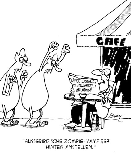Cartoon: Vampire (medium) by Karsten Schley tagged krieg,corona,inflation,medien,katastrophen,klimawandel,vampire,aliens,zombies,gesellschaft,krieg,corona,inflation,medien,katastrophen,klimawandel,vampire,aliens,zombies,gesellschaft