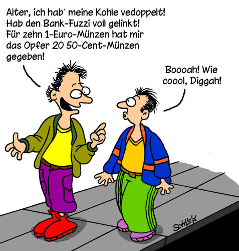 Cartoon: Voll das Finanzgenie (medium) by Karsten Schley tagged business,wirtschaft,bildung,jugend,schule,geld,gesellschaft,deutschland,finanzen,pisa,business,wirtschaft,bildung,jugend,schule,geld,gesellschaft,deutschland,finanzen,pisa