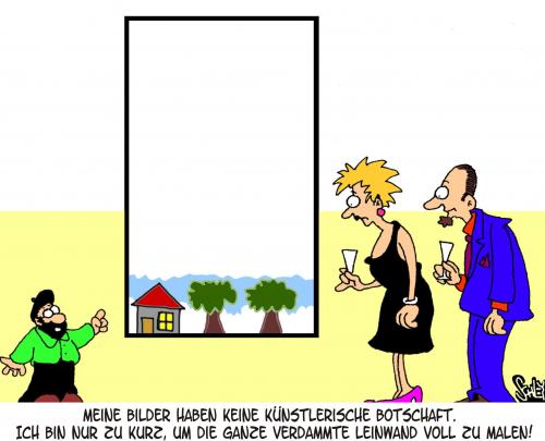Cartoon: Voll intellecktuell (medium) by Karsten Schley tagged kunst,kunstkritik,kultur
