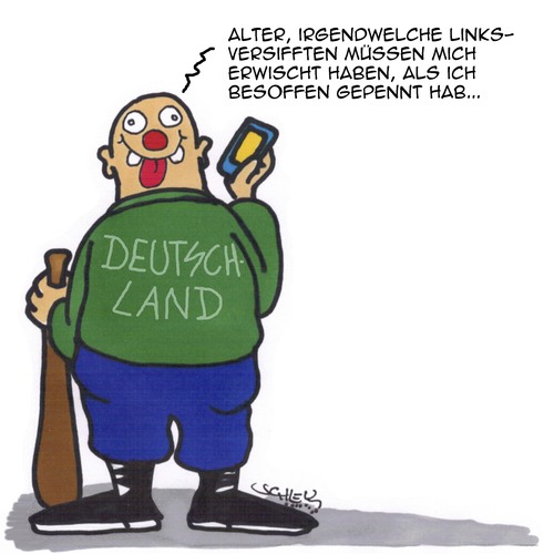 Cartoon: Voll versifft!!! (medium) by Karsten Schley tagged rechtsextremismus,neonazis,politik,rassismus,demokratie,gesellschaft,deutschland,faschismus,rechtsextremismus,rassismus,politik,neonazis,faschismus,deutschland,gesellschaft,demokratie