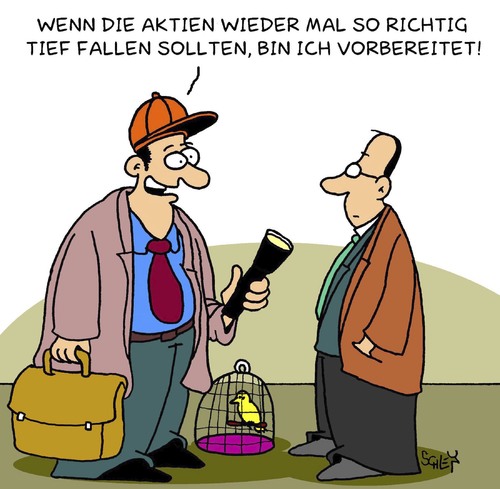 Cartoon: Vorbereitet (medium) by Karsten Schley tagged aktien,aktienkurse,börse,wirtschaft,business,umsatz,gewinne,börsenkurse,geld,stresstest,aktien,aktienkurse,börse,wirtschaft,umsatz,business,gewinne,geld,börsenkurse,stresstest