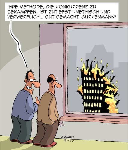 Cartoon: Wirtschaftsethik (medium) by Karsten Schley tagged wirtschaft,business,ethik,konkurrenz,karriere,umsätze,gewinne,geschäftsmethoden,regeln,recht,gesetze,märkte,kunden,gesellschaft,wirtschaft,business,ethik,konkurrenz,karriere,umsätze,gewinne,geschäftsmethoden,regeln,recht,gesetze,märkte,kunden,gesellschaft