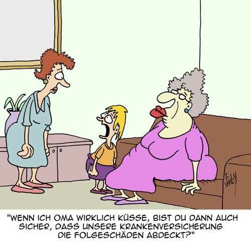 Cartoon: Zu Risiken und Nebenwirkungen... (medium) by Karsten Schley tagged familie,kinder,grosseltern,gesellschaft,beziehungen,familie,kinder,grosseltern,gesellschaft,beziehungen