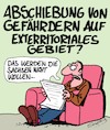Cartoon: Abschiebung (small) by Karsten Schley tagged immigration,asylbewerber,abschiebungen,politik,humanität,menschenrechte,krieg,flucht,gesellschaft,rechtsextremismus,deutschland
