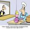 Cartoon: Alles hausgemacht! (small) by Karsten Schley tagged gastronomie,ernährung,restaurants,köche,kaviar,fisch,hausgemacht,küche,kellner