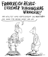 Cartoon: Anschlag (small) by Karsten Schley tagged frankreich,terror,rechtsextremismus,polizei,geheimdienst,politik,verbrechen,neonazis,gesellschaft,europa,religion,kultur