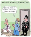 Cartoon: Anti-Corona Vaccine (small) by Karsten Schley tagged coronavirus,vaccine,health,medicine,doctors,politics,social,issues