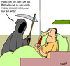 Cartoon: Bettwäsche (small) by Karsten Schley tagged gesundheit,krankheit,krankenhaus,tod,gesellschaft