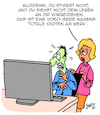 Cartoon: Blödsinn (small) by Karsten Schley tagged leben,tod,familie,beziehungen,männer,frauen,liebe,videos,youtube,medien,internet,gesellschaft