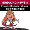 Cartoon: Breaking News!!! (small) by Karsten Schley tagged merkel,erdogan,armenienresolution,bundesregierung,politik,rückrat,feigheit,deutschland,türkei