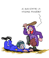 Cartoon: Contre Violence (small) by Karsten Schley tagged violence,police,delinquance,demonstration,protester