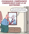 Cartoon: Coronavirus Consequences (small) by Karsten Schley tagged coronavirus,consequences,sante,politique,distance,relations