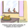 Cartoon: Damals war alles besser! (small) by Karsten Schley tagged natur,geschichte,ernährung,tiere,vorzeit,dinosaurier,hühner,essen