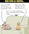 Cartoon: Das Alter... (small) by Karsten Schley tagged alter,tiere,haustiere,hunde,katzen,spinnen,demenz,vergesslichkeit,lebenszeit,gesellschaft