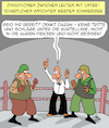 Cartoon: Debattenkultur (small) by Karsten Schley tagged diskussionen,medien,debattenkultur,demokratie,meinungsverschiedenheiten,diskurse,gespräche,streitgespräche,beleidigungen,beschimpfungen,gewalt,verrohung,gesellschaft