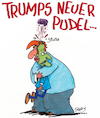 Cartoon: Der Neue (small) by Karsten Schley tagged trump macron europa frankreich usa politik politiker opportunismus verteidigung wirtschaft