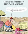 Cartoon: Die Deutschen kommen!! (small) by Karsten Schley tagged natur,tourismus,klimawandel,meeresspiegel,reisen,strand,deutsche,politik,umwelt,medien,gesellschaft