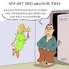 Cartoon: Drei Wünsche (small) by Karsten Schley tagged zschäpe,gauland,nsu,afd,rechtsextremismus,rechtsterrorismus,neonazis,politik,demokratie,kriminalität,gesellschaft,wahlen,deutschland,europa