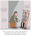 Cartoon: Durchbruch (small) by Karsten Schley tagged wissenschaft,genetik,forschung,tiere,menschen,budgets,technik,wirtschaft,medizin,gesellschaft