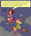 Cartoon: E-Mobilität (small) by Karsten Schley tagged elektromobilität,verkehr,wissenschaft,medien,transport,technik,fortschritt,klima,reichweite,hexen,mythen,legenden,forschung,gesellschaft