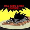 Cartoon: Ende Legende... (small) by Karsten Schley tagged comics,kultur,filme,literatur,batman,usa,unterhaltung,kunst