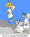 Cartoon: Engel (small) by Karsten Schley tagged religion himmel engel christentum männer frauen glaube