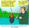 Cartoon: Evolution (small) by Karsten Schley tagged tiere natur evolution biologie fische fischen angeln sport