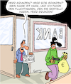 Cartoon: Fahrservice (small) by Karsten Schley tagged service,dienstleistungen,transport,fluchtwagen,banken,banküberfälle,kriminalität,professionalität,jobs,medien,gesellschaft