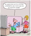 Cartoon: Faits (small) by Karsten Schley tagged presse,tele,perception,spectateurs,certitude,opinion,politique