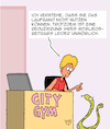 Cartoon: Fitness-Studio (small) by Karsten Schley tagged fitness,sport,fitnessstudios,laufband,laufen,training,gesundheit,schlangen,gesellschaft