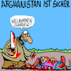 Cartoon: GANZ sicher. (small) by Karsten Schley tagged asyl,deutschland,europa,afghanistan,sicherheit,abschiebungen,politik,krieg,terror,religion,islamismus,taliban