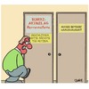 Cartoon: GESCHLOSSEN!! (small) by Karsten Schley tagged wirtschaft,business,scherzartikel,humor,verdauung,gesundheit,toiletten,männer
