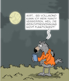 Cartoon: Gesichtserkennung (small) by Karsten Schley tagged vollmond,technik,kultur,handys,gesichtserkennung,werwölfe,mythen,legenden,horror,literatur,filme,medien,comics,unterhaltung,gesellschaft