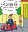 Cartoon: Good old day (small) by Karsten Schley tagged business,money,gas,prices,economy,jobs
